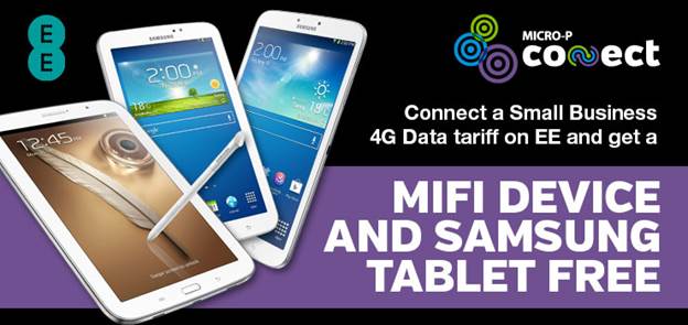 Free Mifi and Samsung Tablet with 4G data deal with EE