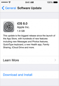 iOS 8 FAQ Software update apple