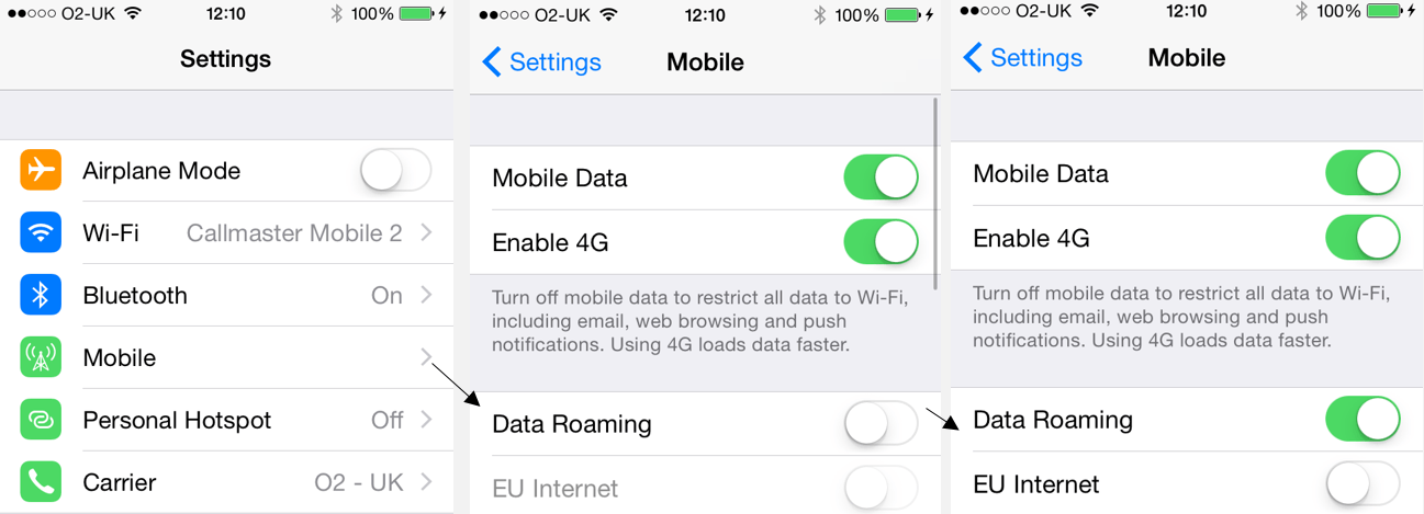 iOS 8 Data Roaming Issue