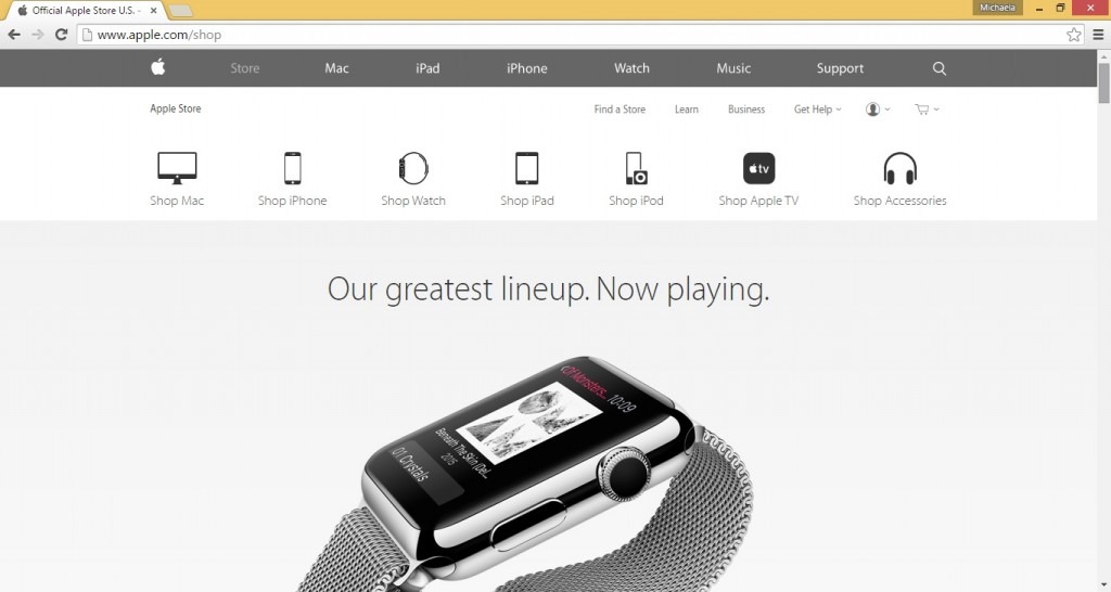 Official Apple page opens after clicking 'Store' Warning: Scam emails posing as Apple